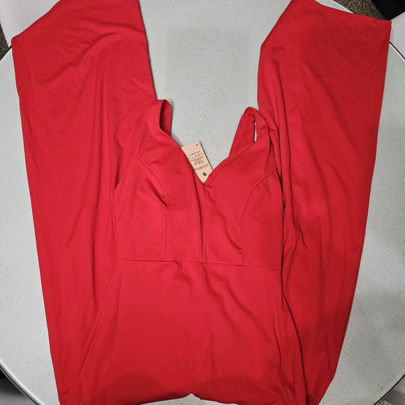 New red popilush shapewear jumpsuit - Picture 6 of 8